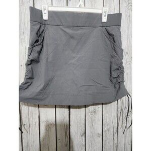 Columbia Skort Womens L Gray Stretch Golf Tennis Cinch Sides Ruched Gorpcore